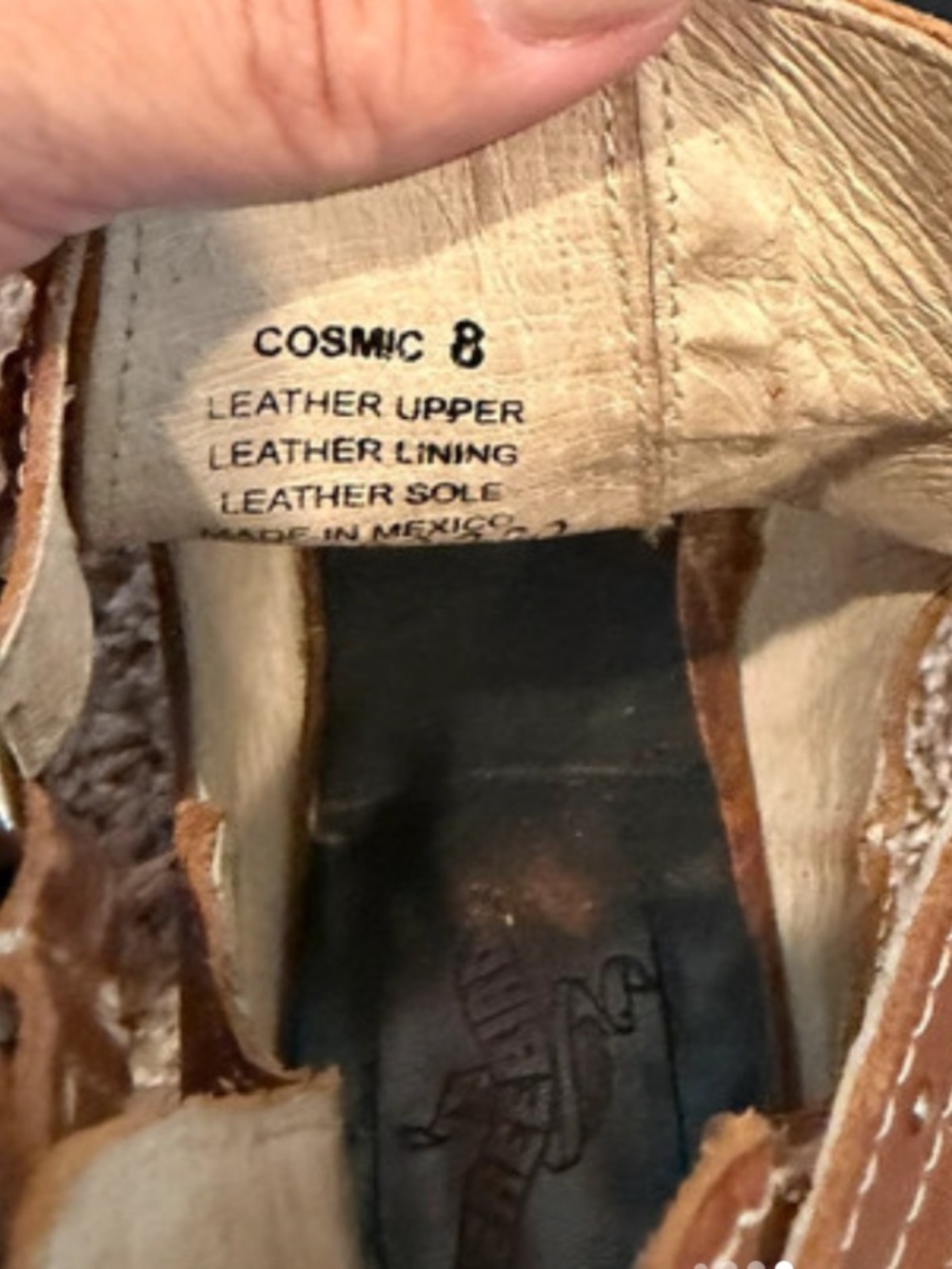 Freebird by Steven Cosmic Studded Leather Sandals Size 8 Brown | Made in Mexico - Picture 13 of 15